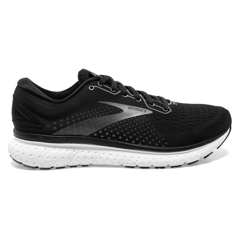 Brooks Glycerin 18 Road Running Shoes - Men's - Black/Pewter/White (90621-HMXL)